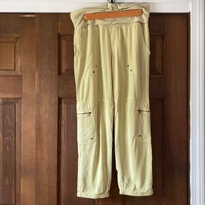 XCVI wearables silky Lyocell lime cargo pants fold over top size medium